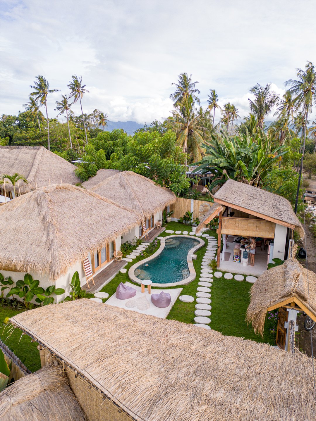 private pool villa on Gili Air surrounded by tropical garden Villa Nyantara